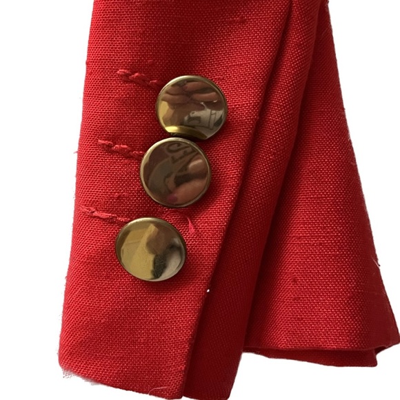 Saks Fifth Avenue Joesph Picone red blazer with matching skirt.Size 8 Valentine - Picture 4 of 16